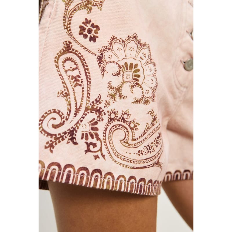 Akia Denim Short | Pink - Bottoms