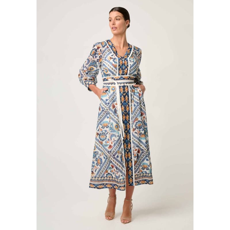 Alexis Silk Cotton Midi Dress | Petinos Floros - Dress