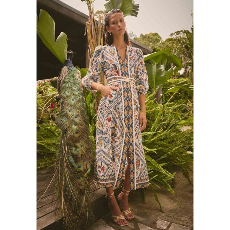 Alexis Silk Cotton Midi Dress | Petinos Floros - Dress