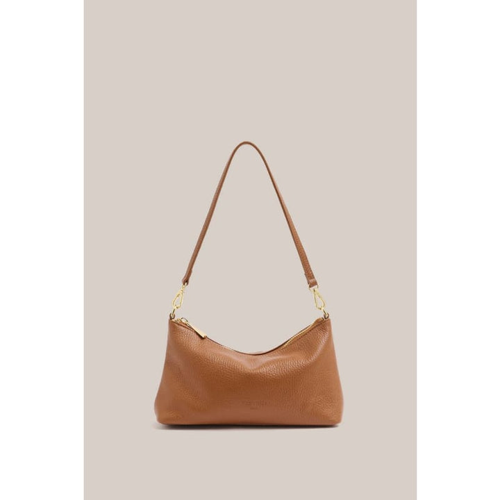 Ashley Tan Leather Crossbody Bag - Accessories