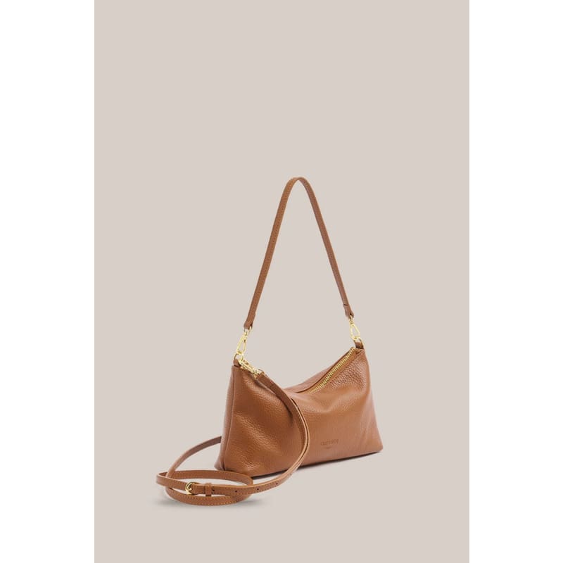 Ashley Tan Leather Crossbody Bag - Accessories