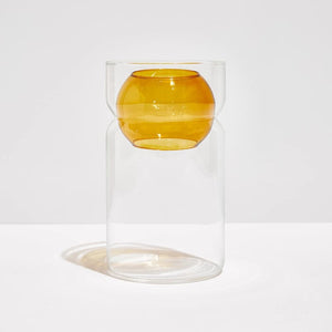 Balance Vase Clear + Amber - Accessories