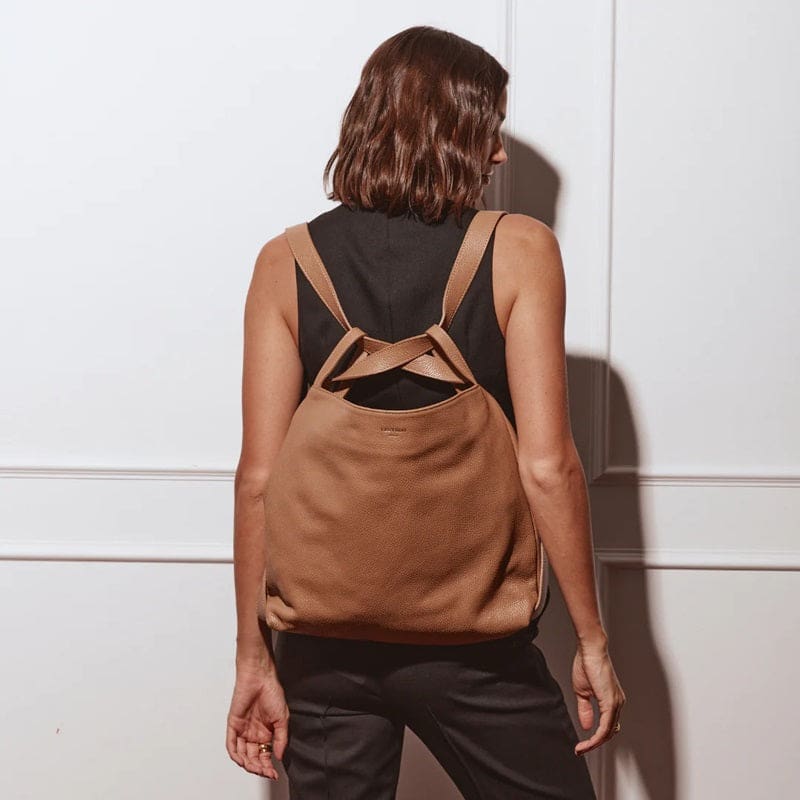 Bella 2-1 Convertible Backpack Tote| Light Tan - Accessories