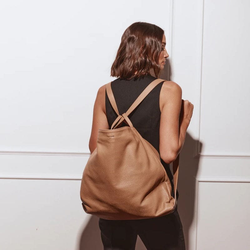 Bella XL 2-1 Convertible Backpack Tote | Light Tan - Accessories