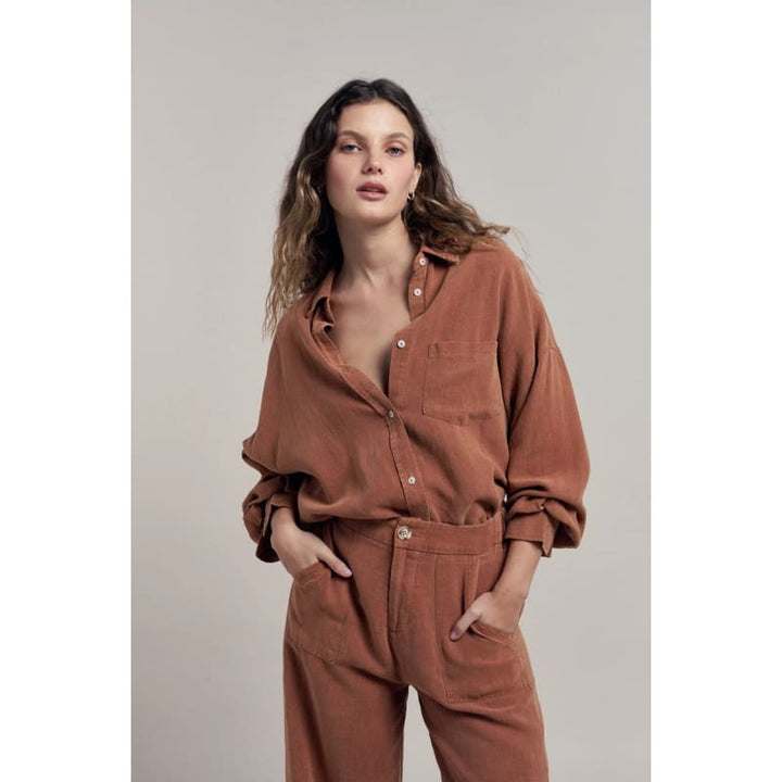 Billie Shirt | Terracotta - Tops