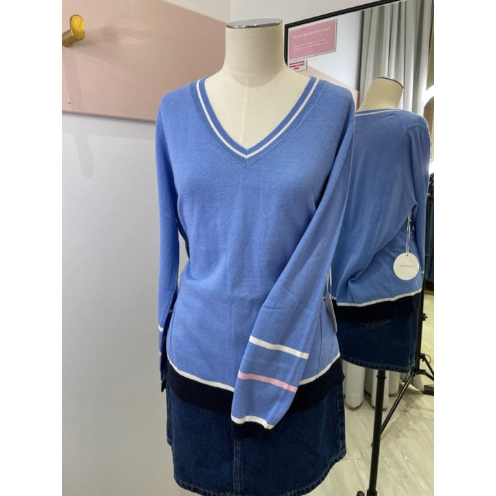 Bowery Sweater | Cornflower - Knitwear