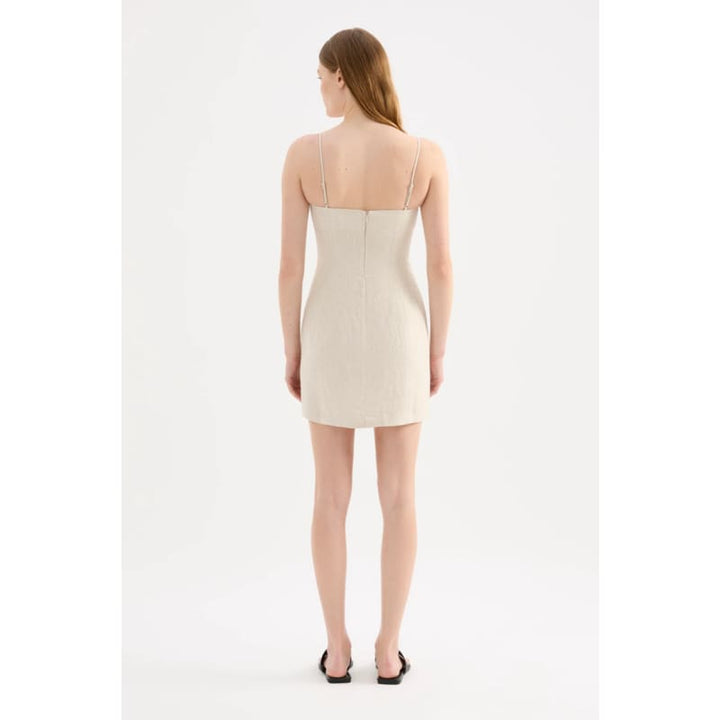 Carmela Linen Mini Dress | Natural - Dress