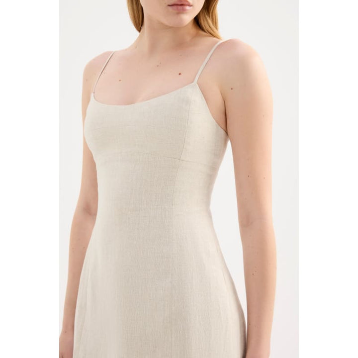 Carmela Linen Mini Dress | Natural - Dress