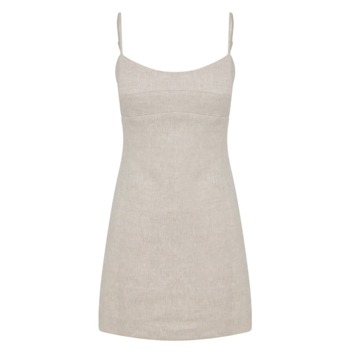 Carmela Linen Mini Dress | Natural - Dress