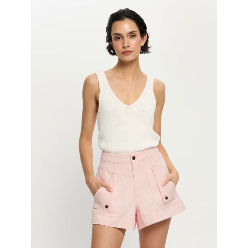 Celene Denim Short | Pink - Bottoms