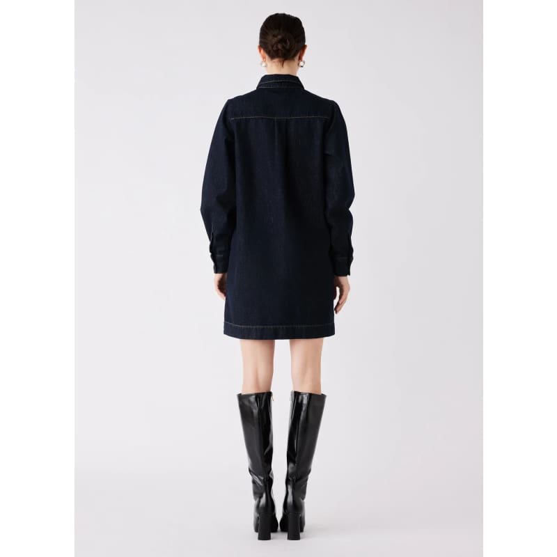 Central Denim Dress | Dark Denim - Dress