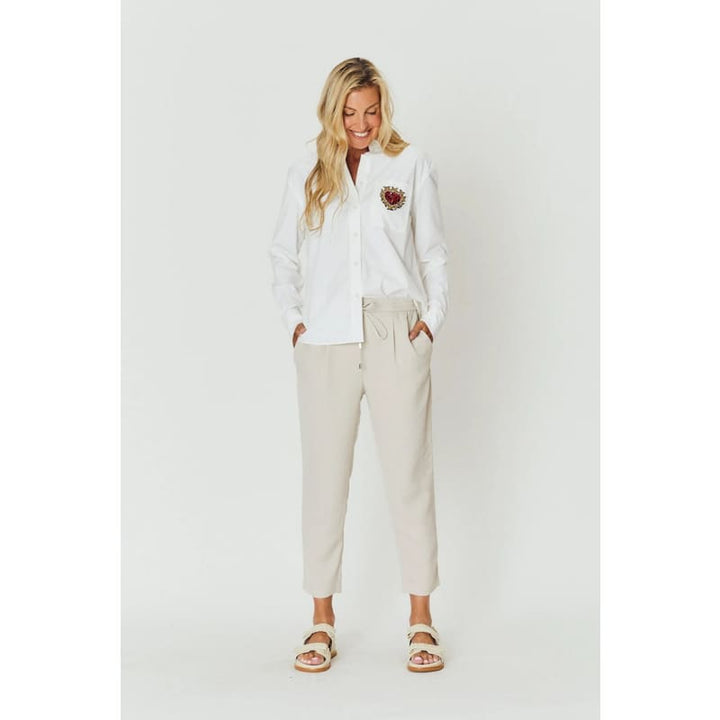 Chloe Shirt | White Heart Emblem Tops