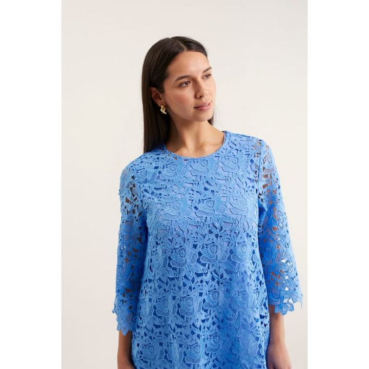 Claire Lace Dress | Cornflower - Dress