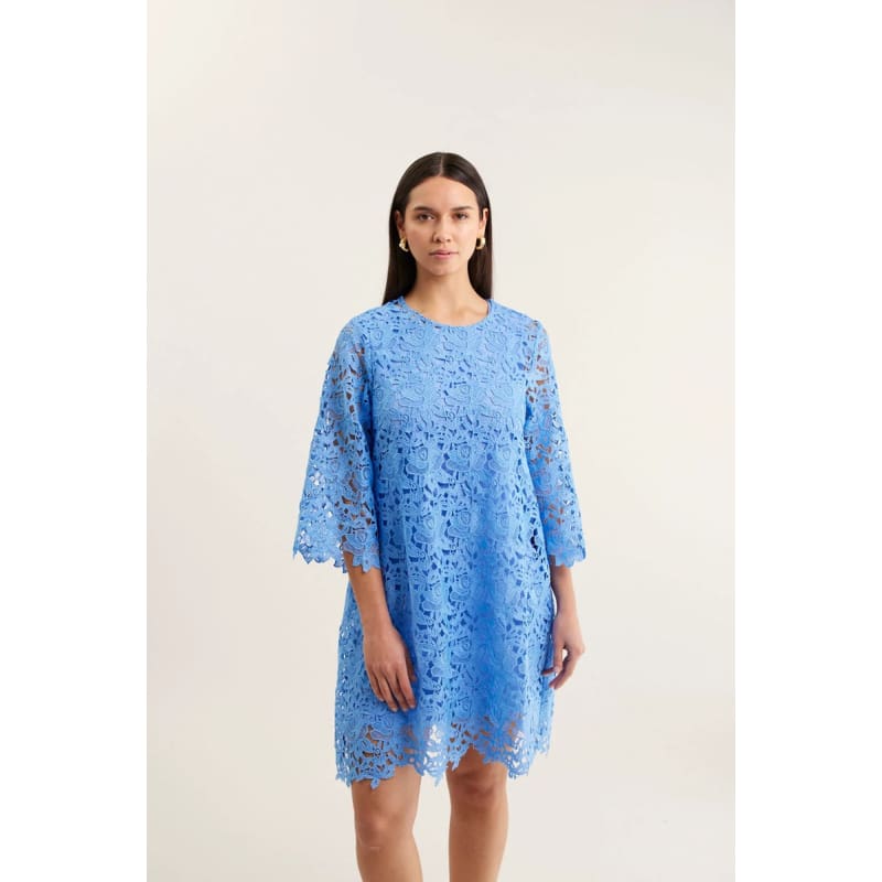 Claire Lace Dress | Cornflower - Dress