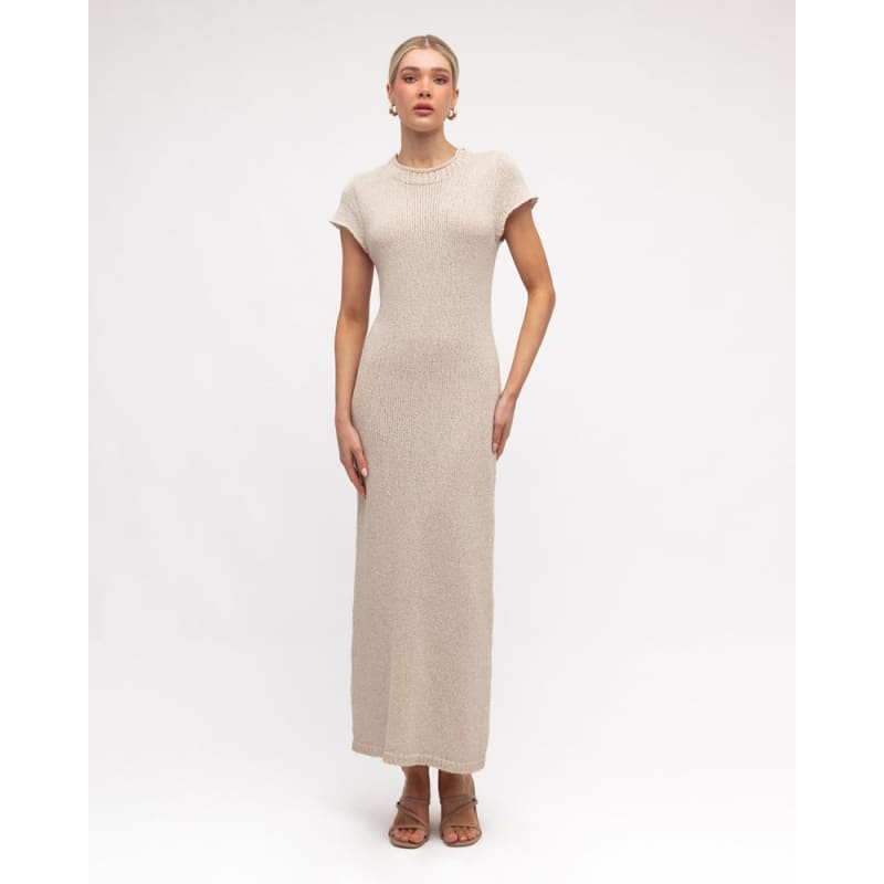 Clementine Knitted Dress | Sand - Dress