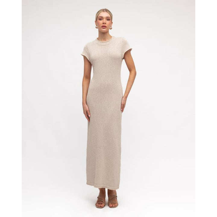 Clementine Knitted Dress | Sand - Dress