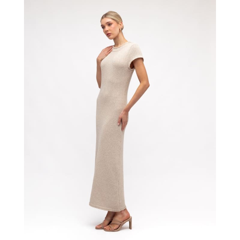 Clementine Knitted Dress | Sand - Dress