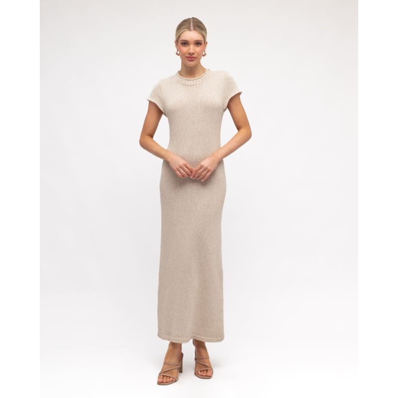 Clementine Knitted Dress | Sand - Dress