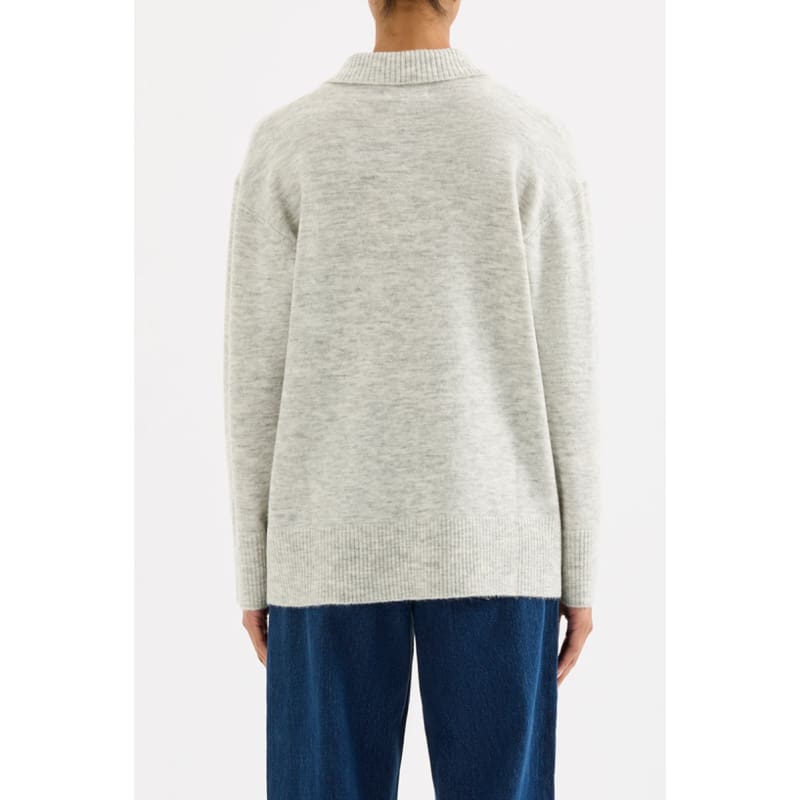 Dallas Rugby Knit | Grey Marle - Knitwear