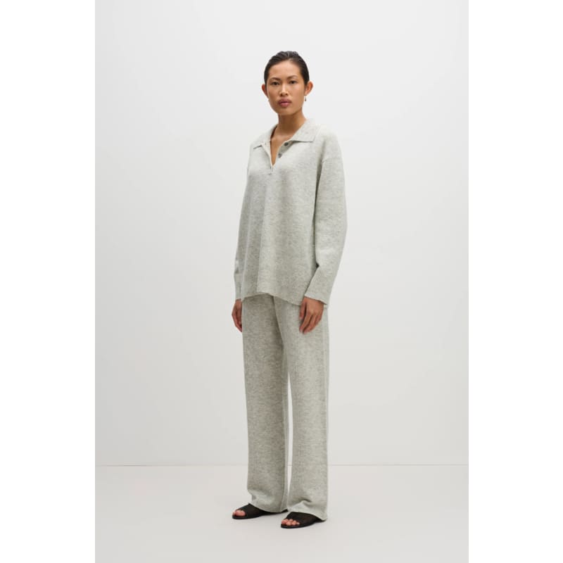 Dallas Rugby Knit | Grey Marle - Knitwear