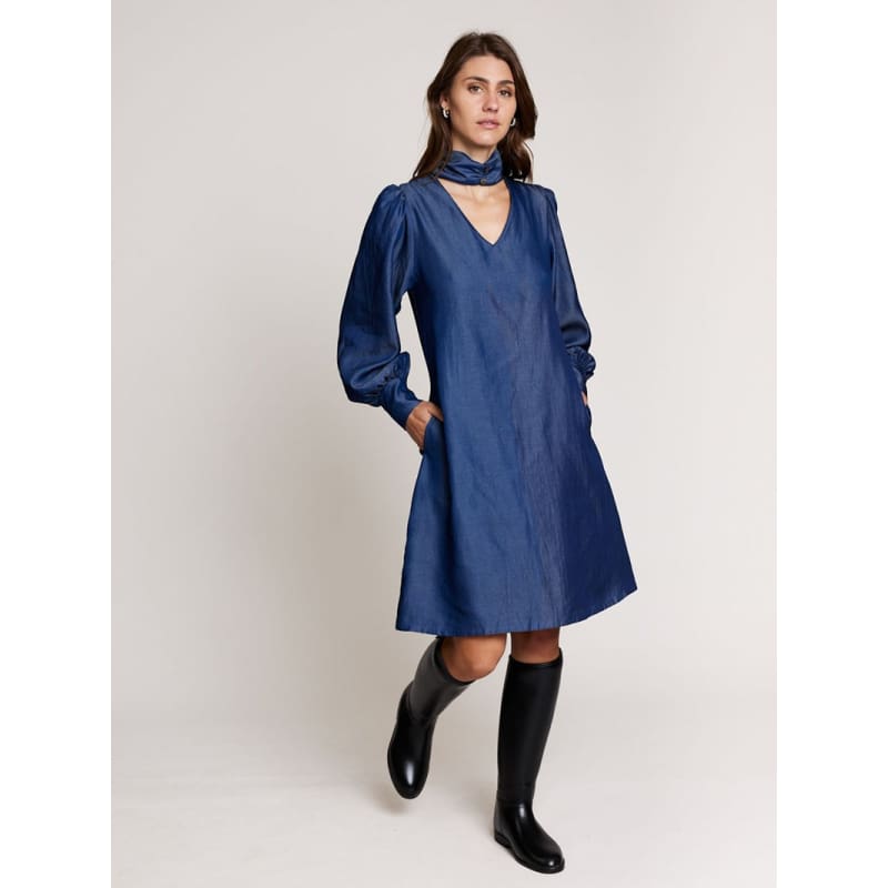 Denim Dual Mini Dress - Dress