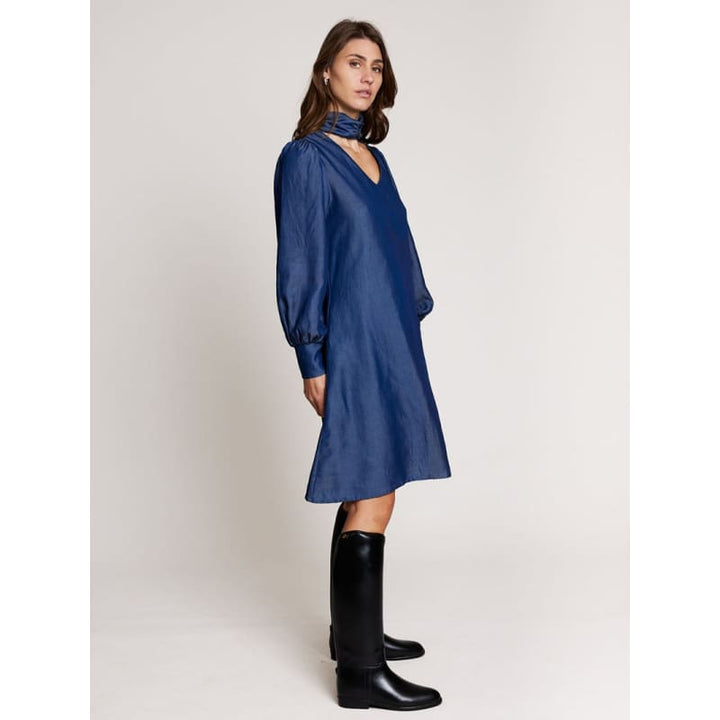 Denim Dual Mini Dress - Dress