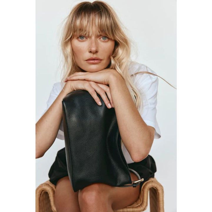 Eden Black Leather Shoulder Bag - Accessories
