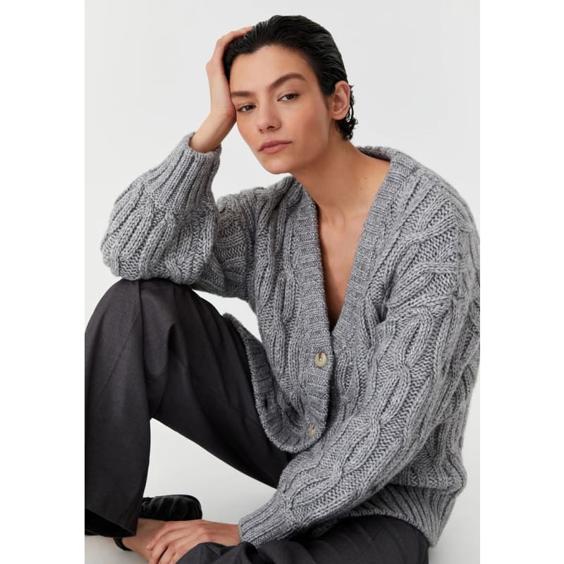 Eden Knit Cardigan | Grey - Knitwear