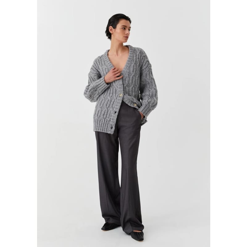 Eden Knit Cardigan | Grey - Knitwear