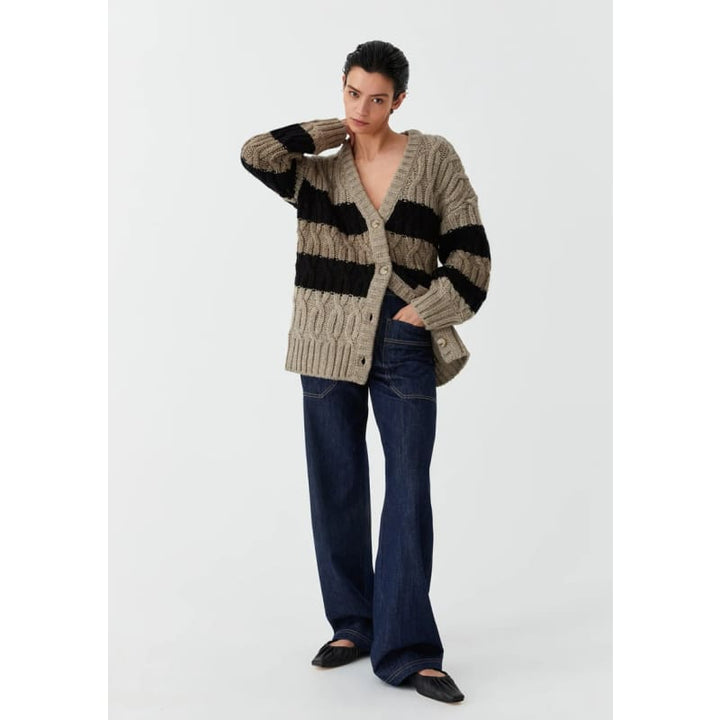Eden Knit Cardigan | Stripe - Knitwear