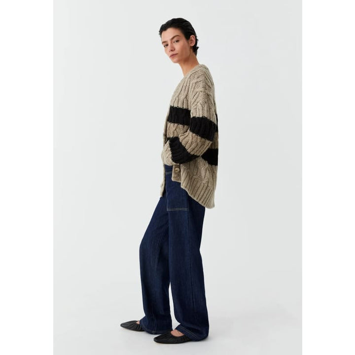 Eden Knit Cardigan | Stripe - Knitwear