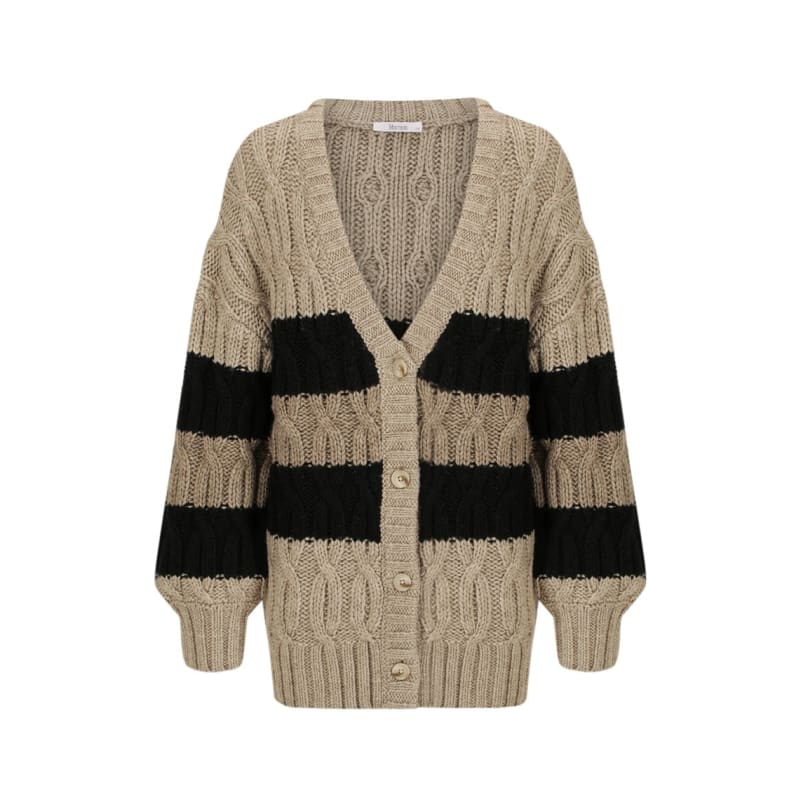 Eden Knit Cardigan | Stripe - Knitwear