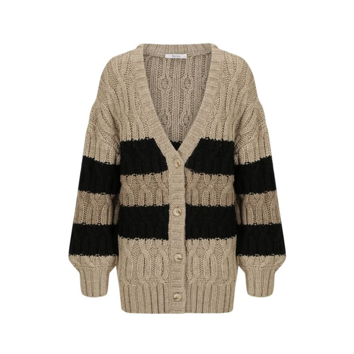 Eden Knit Cardigan | Stripe - Knitwear