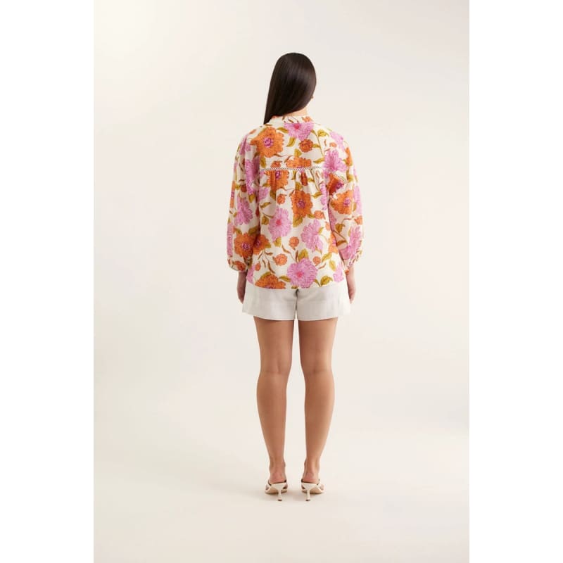 Edie Shirt | Calypso Print Pink - Tops