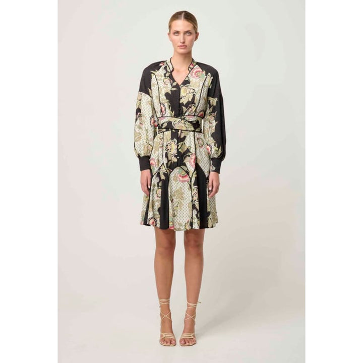 Emersyn Viscose Linen Viscose Dress | Mariposa Nero - Dress