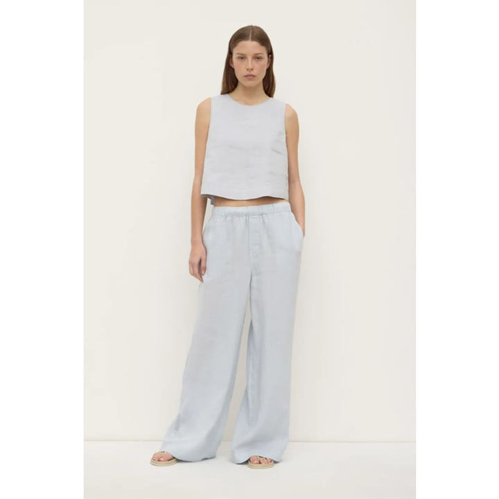 Estella Linen Top | Cloud - Tops