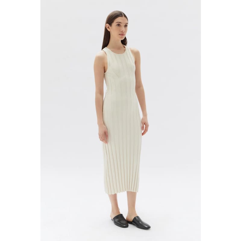 Florence Midi Knit Dress Cream - Dress
