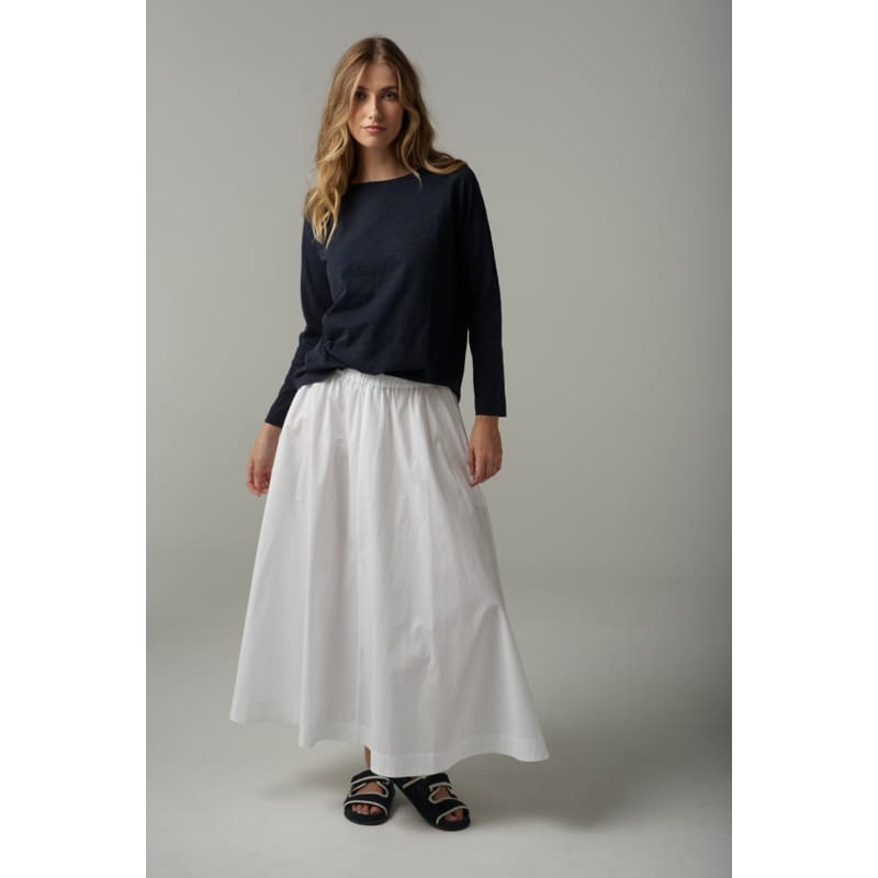Full Maxi Skirt | White C1564 Bottoms