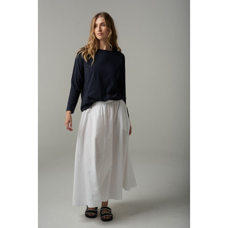 Full Maxi Skirt | White C1564 Bottoms
