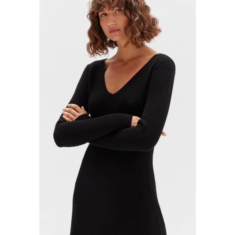 Gloria Knit Dress Black - Dress