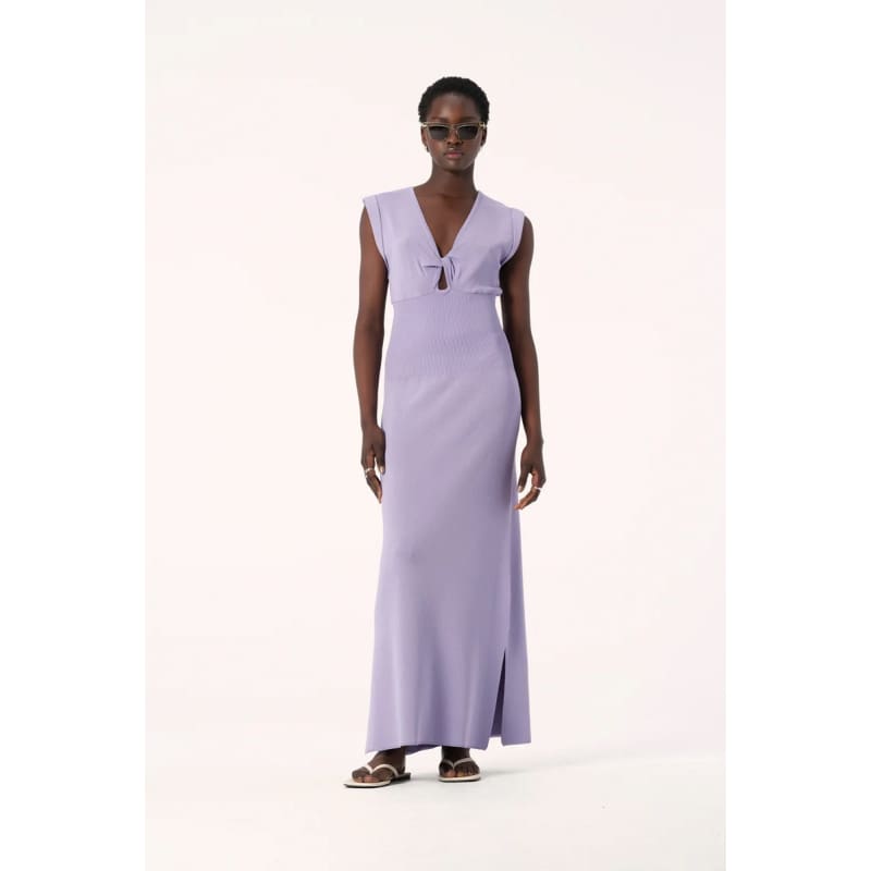 heather purple dress Faux-Wrap Long Prom Dress 4305 with Cowl V-Neckline Heather Maroon / XSmall