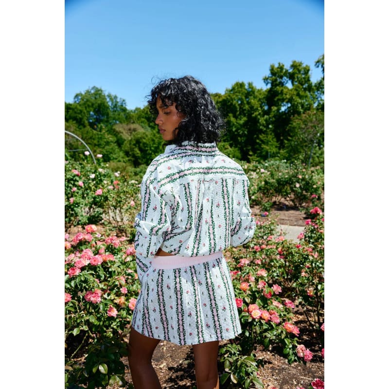 Indi Skirt | Antique Rose Stripe - Bottoms