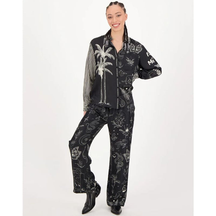 Isabel Printed Shirt | Black Magic - Tops