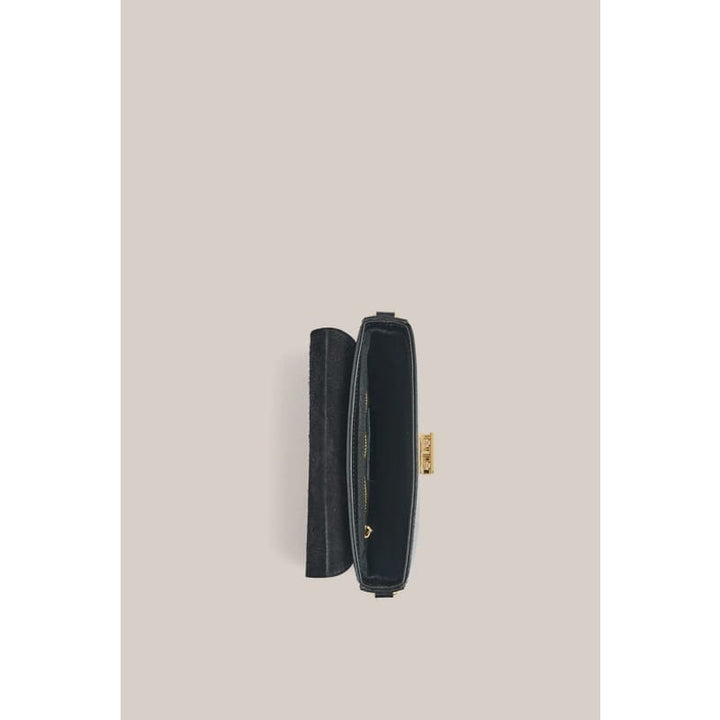 Isla Black Leather Shoulder Bag - Accessories