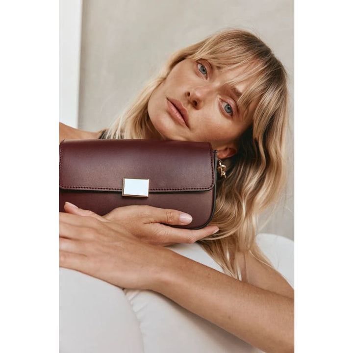 Isla Bordeaux Leather Shoulder Bag - Accessories