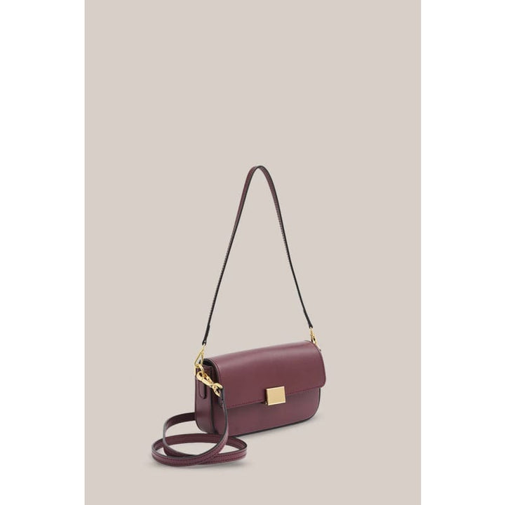 Isla Bordeaux Leather Shoulder Bag - Accessories