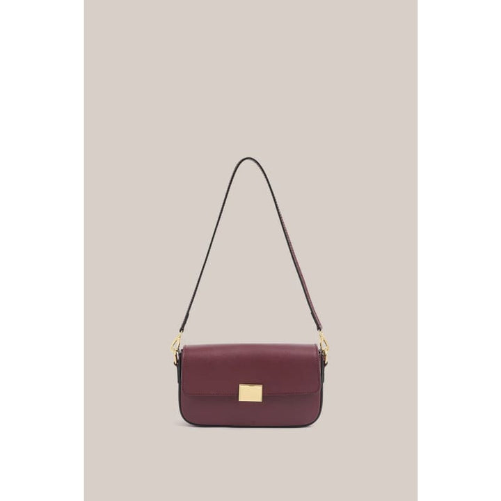 Isla Bordeaux Leather Shoulder Bag - Accessories