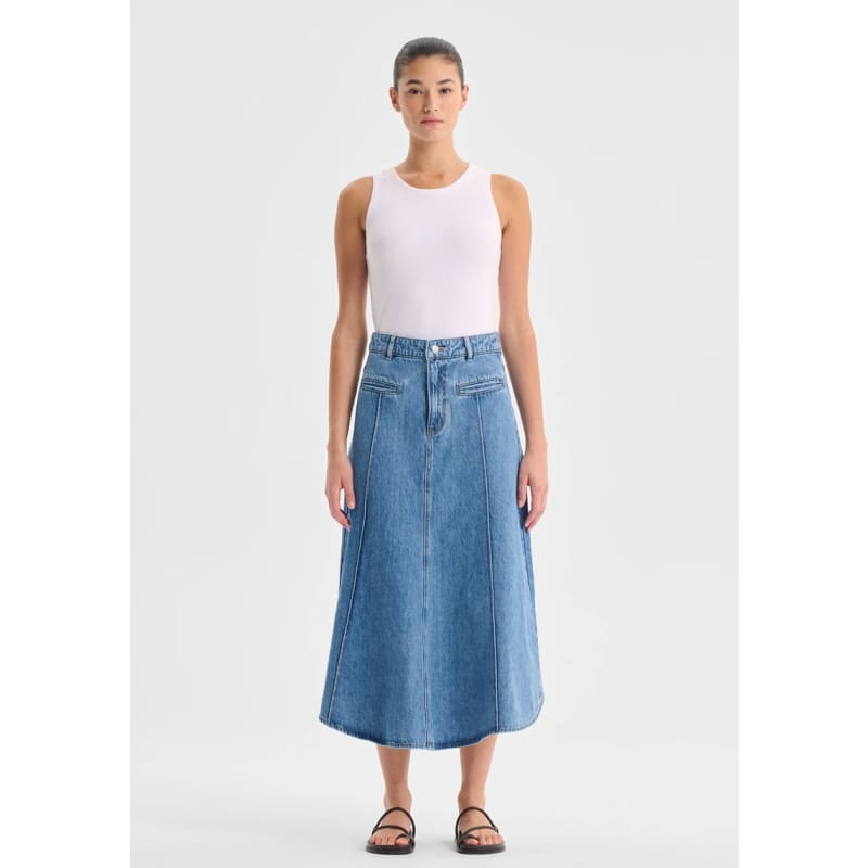 Jacque Denim Skirt | Light Blue Bottoms