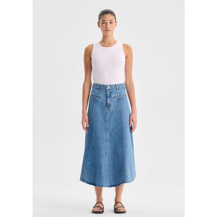Jacque Denim Skirt | Light Blue Bottoms