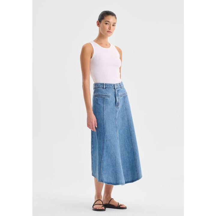 Jacque Denim Skirt | Light Blue Bottoms